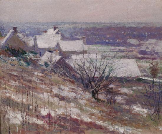 Theodore Robinson Winter Landscape Norge oil painting art